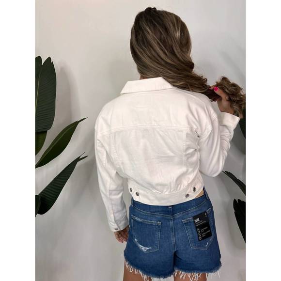 NEW PAIGE bree jacket tonal ecru in white - Picture 2 of 3